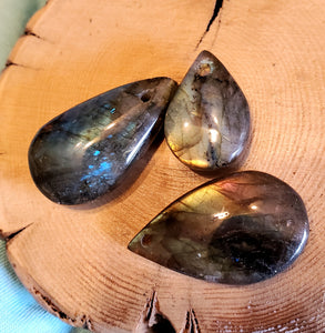 Labradorite With Drilled Hole