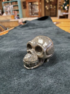 Pyrite & Quartz Skull