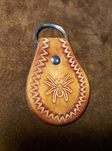 Load image into Gallery viewer, Leather Keyfob Spider
