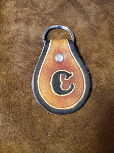 Leather Keyfob Initial