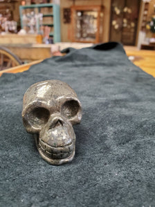 Pyrite & Quartz Skull