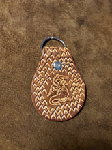 Load image into Gallery viewer, Leather Keyfob Dragon
