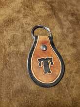 Load image into Gallery viewer, Leather Keyfob Initial
