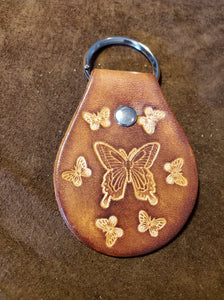 Leather Keyfob Butterfly