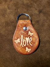 Load image into Gallery viewer, Leather Keyfob Love
